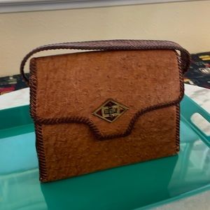 Vintage Ostrich Handbag